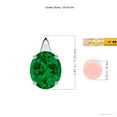 thumbnail image 3 of ANGARA Lab Grown 4.51 Ct Oval Emerald Solitaire Pendant for Women in 14K White Gold (Size-12x10mm) | May Birthstone, Birthday, Anniversary, Jewelry Gift for Women | Lab-Grown Emerald Necklace, 3 of 8