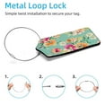 thumbnail image 2 of Square 2Pack PU Leather Flower Floral Cruise Luggage Tag with Privacy Cover and Stainless Steel Ring - Suitable for Travel Handbags Backpacks Luggage Tags, 2 of 6