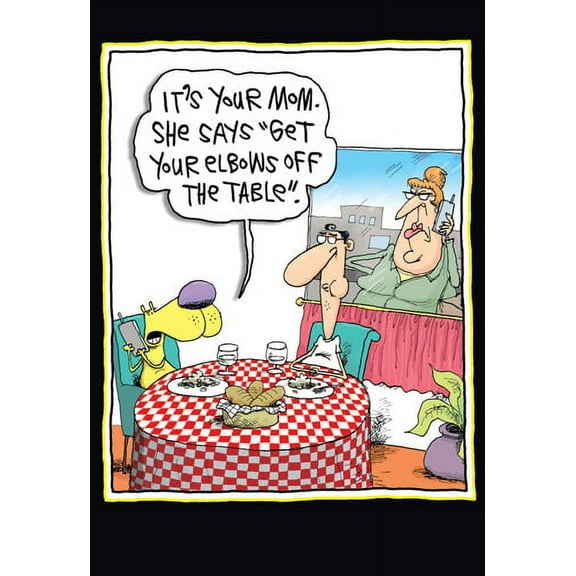 Nobleworks Elbows Off The Table Funny / Humorous McCoy Bros Mother's Day Card