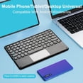 thumbnail image 4 of Teclado Inalámbrico Bluetooth Mini 78 Teclas Gaming Office Teclado Recargable Panel Táctil para Pad PC Tablet Negro, 4 of 6