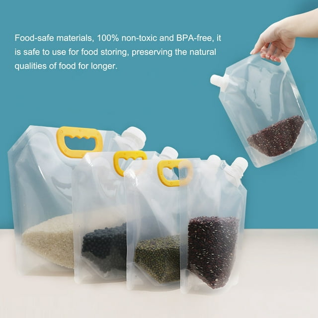 Transparent Cereal Storage Bag,2.5L Transparent Cereal Storage Grain Storage Bag Sealed Packaging Bag State-of-the-Art Design
