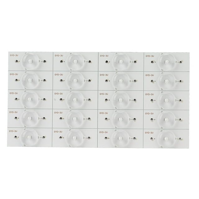 100 cuentas de lámpara SMD de 3 V para tiras de LED con filtro de lente óptica de TV de 32 a 65 pulgadas