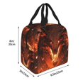 thumbnail image 2 of Bingfone Magma Fire Black Dragon Print Lunch Bag Insulated Lunch Box, Small Leakproof Cooler Food Lunch Containers Reusable High Capacity Lunch Tote Bags for Work, Travel, Outdoor, 2 of 5