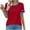 Red, variant on Women’s Color Block Tops Summer Loose Fit Blouse Tunic Pleated T Shirts For Women Casual Dressy Blouse Crew Neck Tees (XL, White)