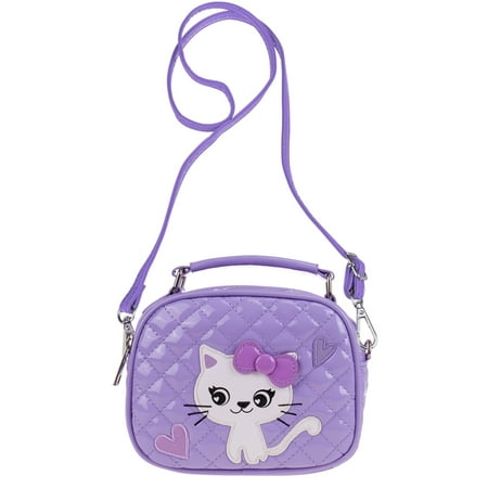 Prada Quilted Shoulder Bag - Ava & Kings Quilted Glossy PU Leather Cross body Bag Purses for Children & Little Girls - Various Styles