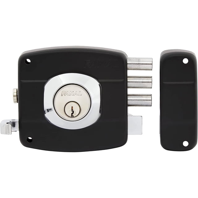 Cerradura de Sobreponer Fanal 50 mm Negro Derecho 91010-348