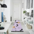 thumbnail image 4 of Yayeee Hallway Runner Rug 2'x6' Non Slip Machine Washable with Rubber Backing, Light Purple Halloween Black Cat, 4 of 8