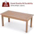thumbnail image 3 of Outdoor Coffee Table, 36"L All Weather Resistant HIPS Patio Furniture Adirondack Dining Table for Garden Lawn Porch Balcony,Brown, 3 of 9