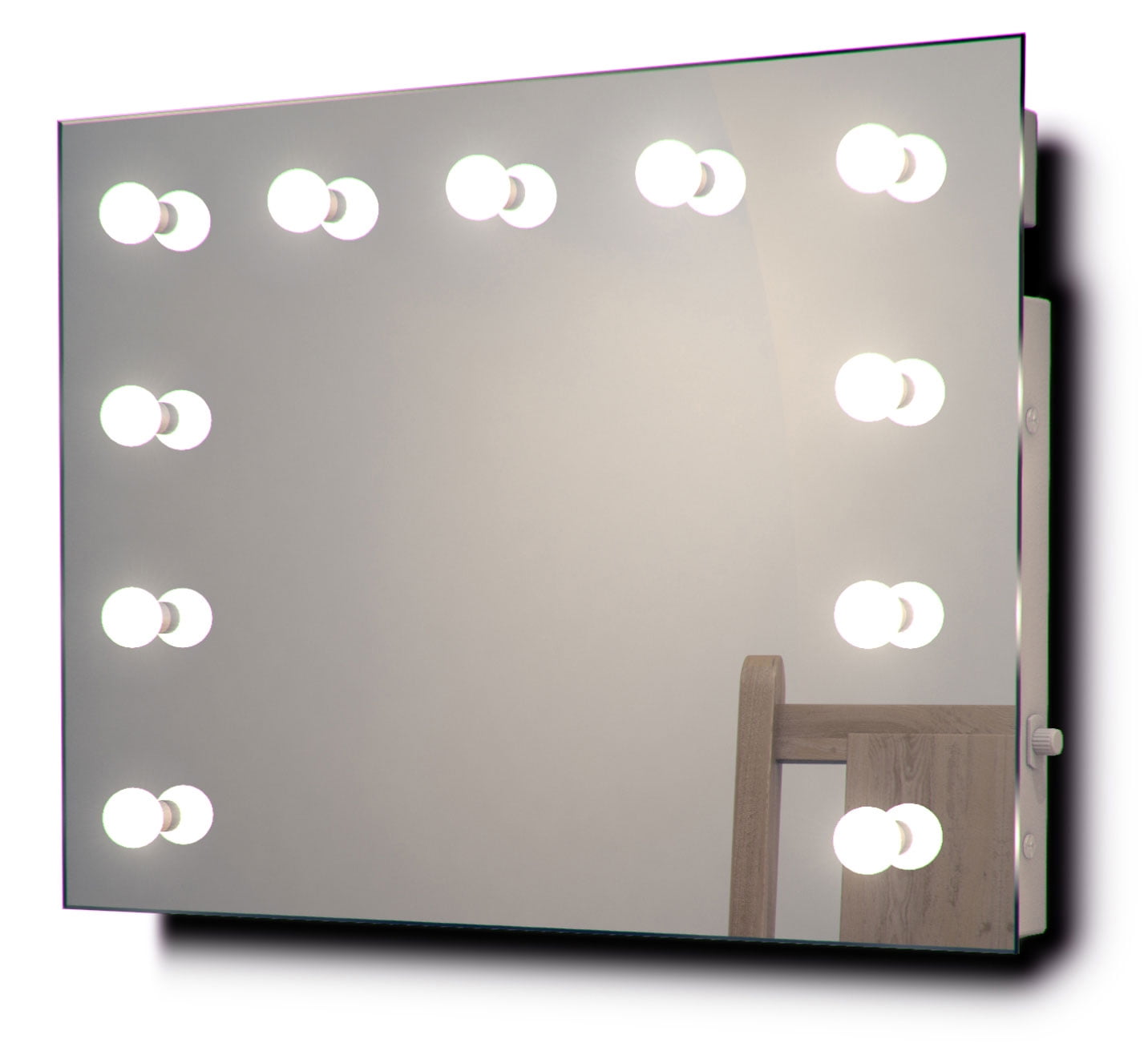 Diamond X Wall Mount RGB Hollywood Makeup Mirror with Dimmable LED
