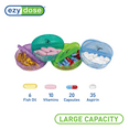 thumbnail image 4 of Ezy Dose Travel Daily Pill Organizer (7-Day) AM/PM, Pop-Out Compartments for Medication, Rainbow, 4 of 6