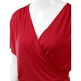 thumbnail image 4 of NINEXIS Women's Batwing Sleeve Surplice Wrap Front Dolman Top (Plus Size Available), 4 of 5