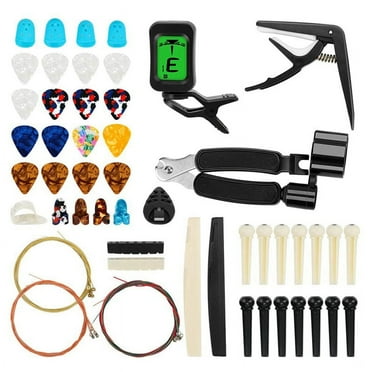 65 PCS Guitar Accessories Kit with Strings, Tuner, Capo, Picks