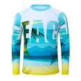 thumbnail image 4 of Weilanxin Men's Swim Shirt UPF 50+ UV Sun Protection Quick Dry Rash Ruard Shirts Long Sleeve Surf Shirt Fishing Beach T-Shirt Beach L, 4 of 8