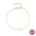 thumbnail image 1 of HESHPAWS S925 Sterling Silver Cross Bracelet for Women ,Adjustable Cross Faith Bracelet stylish and simple diamond studded Religious Cross Jewelry Confirmation Gift for Women （with Gift Box), 1 of 1