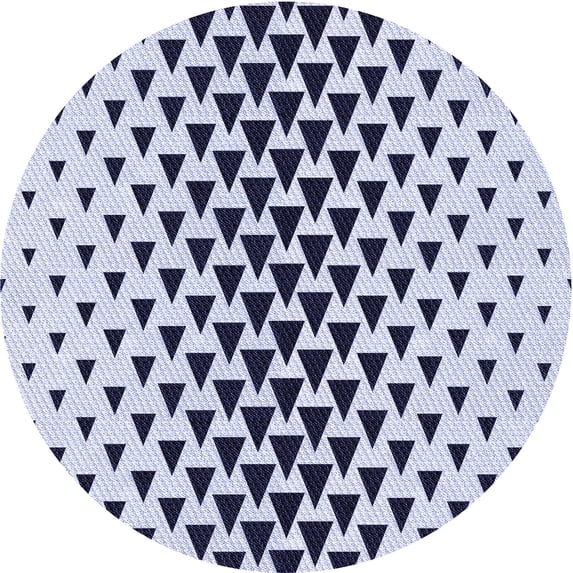 Ahgly Company Indoor Round Patterned Lavender Blue Area Rugs, 3' Round