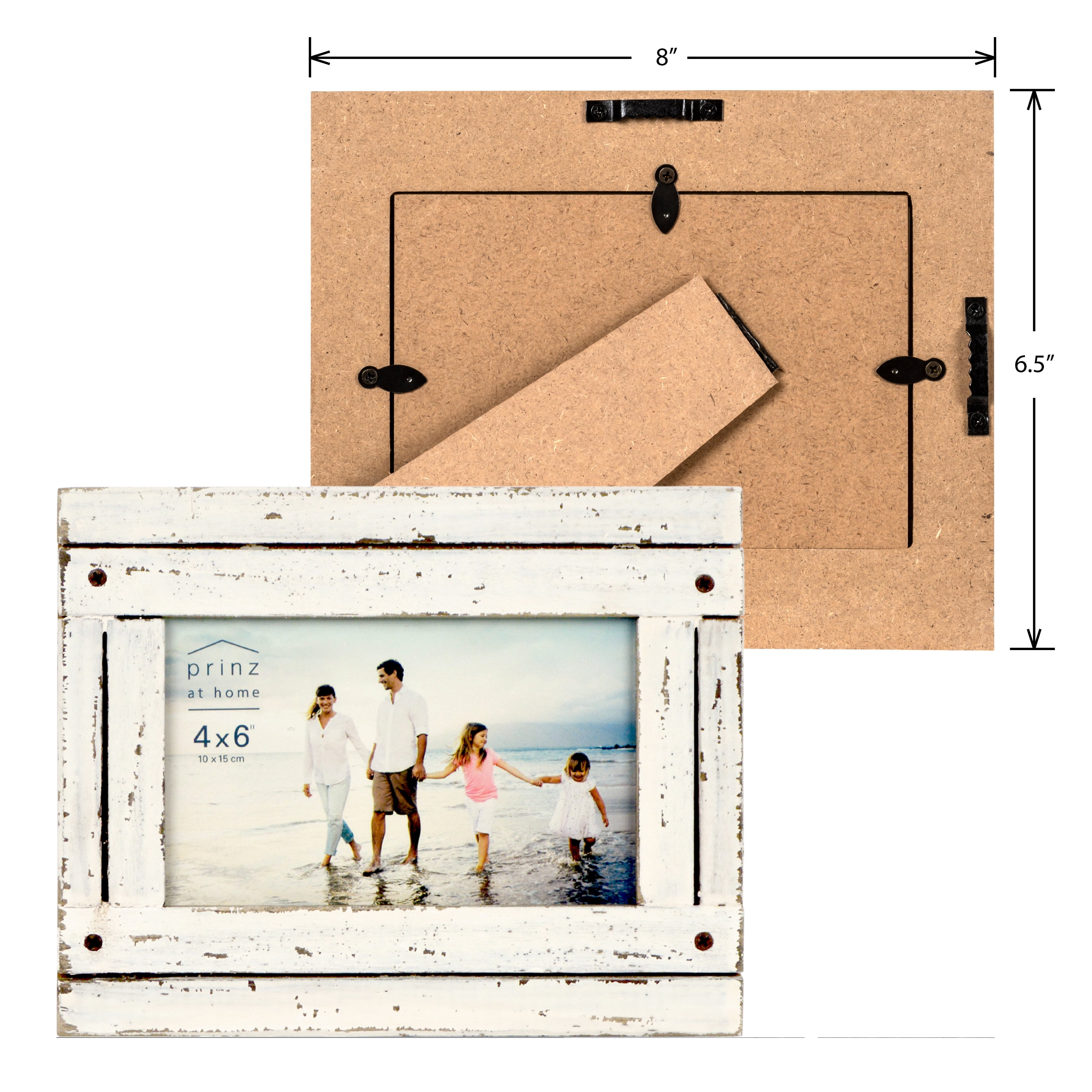 BarnwoodUSA Rustic Farmhouse 4 in. x 6 in. White Wash Reclaimed Picture  Frame (1.5 in. Molding) 4x6 2 white - The Home Depot