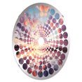 thumbnail image 2 of Designart "Cotton Candy Skies at Sunset IV" Landscapes Radial Dot Round Wall Mirror - Landscapes Oval Printed Decorative Mirror - Multiple Color Options, 2 of 5