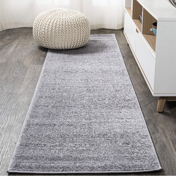 Alfombra Runner JONATHAN Y Haze, sólida, de pelo bajo, gris costero, 2 m x 3 m