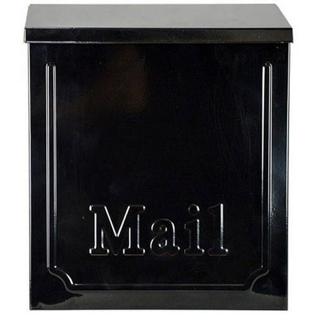 ALEKO USMB-01 Townhouse Wall Mounted Galvanized Steel Powder Coated Heavy Duty Mail Box, Black Color