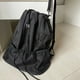thumbnail image 4 of Bolsa De Hombro Mochila de moda de nylon Bolso de compras de malla con cordón de gran capacidad (negro), 4 of 8