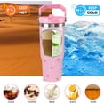 thumbnail image 3 of Frog Tumbler with Lid and Straw 30oz Flip Straw Mushroom Tumbler Glass Insulated Cute Frog Travel Mug with Handle Frog Gifts for Women, 3 of 6
