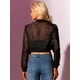 thumbnail image 3 of Chaqueta bomber corta para mujer, informal, ligera, con cremallera Negro XL, 3 of 6