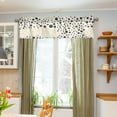 thumbnail image 5 of Ryvnso Black and Beige Polka Dots Window Valance Kitchen Farmhouse Rod Pocket Short Curtain 54x18 inch, 5 of 6