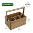 thumbnail image 3 of Platería VaeFae de madera de acacia con asa y 4 compartimentos, 3 of 7