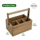 thumbnail image 3 of Platería VaeFae de madera de acacia con asa y 4 compartimentos, 3 of 7
