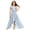 Blue, variant on Baby Girl Dresses Elegant Floral Flowing Ruffle Trim Party Plus Size Girls Clothing Size 5-6T
