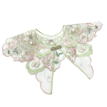 

SIEYIO Girls Chinese Ancient False Collar Embroidery Butterfly Yunjian Shawl Scarf Wrap