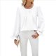 thumbnail image 2 of Camisa de Holgada de Larga con Cuello Redondo y Color Liso para Mujer, Elegante y A . M, 2 of 10