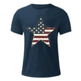thumbnail image 4 of Elvqul Mens Independence Day Shirts Navy Casual Pullover Fourth of July Trendy Short Sleeve T-Shirts Star Shirts for Men Patriotic, 4 of 5