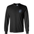 thumbnail image 2 of Kentucky Team Colors Football American Flag Unisex Long Sleeve T-shirt Graphic Tee-Black-medium, 2 of 4
