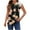 Black, variant on Tank Tops for Women under $5 Plus Size Lace Sleeveless Round Neck Printed T-shirt Black XXL