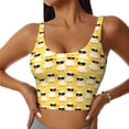 thumbnail image 1 of Balery Cute Duck With Black Glasses Sujetadores deportivos con espalda cruzada para mujer, acolchados, sin costuras, de alto impacto, ideales para yoga, gimnasio, entrenamiento y fitness.-XX-Large, 1 of 8