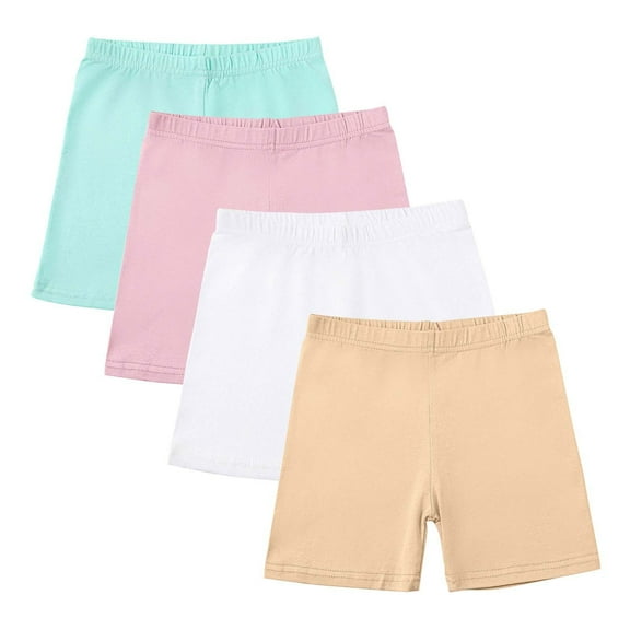 ZACPNCV 4 Pack Girls Volleyball Dance Shorts with Pockets Youth Biker Shorts Multicolor 5-6 Years