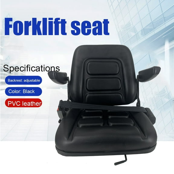 NICCOO Universal Adjustable Tractor Seat with Safetybelt and Armrest Fit Mower Forklift