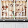 thumbnail image 4 of CADecor Egyptian Decor Window Treatment Panel Curtains Window Curtain Kitchen Curtain,Two Piece 26x39 Inches, 4 of 4