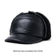 thumbnail image 4 of Qarigey Gorros de invierno de cuero de mediana edad forro polar cálido orejeras sombrero estilo Vintage sombrero térmico caminar al aire libre Sombreros Negro 2XL{59-60} Qarigey  AP013136-12, 4 of 6