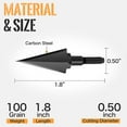 thumbnail image 5 of AMEYXGS Archery Broadheads 100Grain Traditional Tips for Compound, Recurve Bow & Crossbow, Pack of 12, 5 of 7