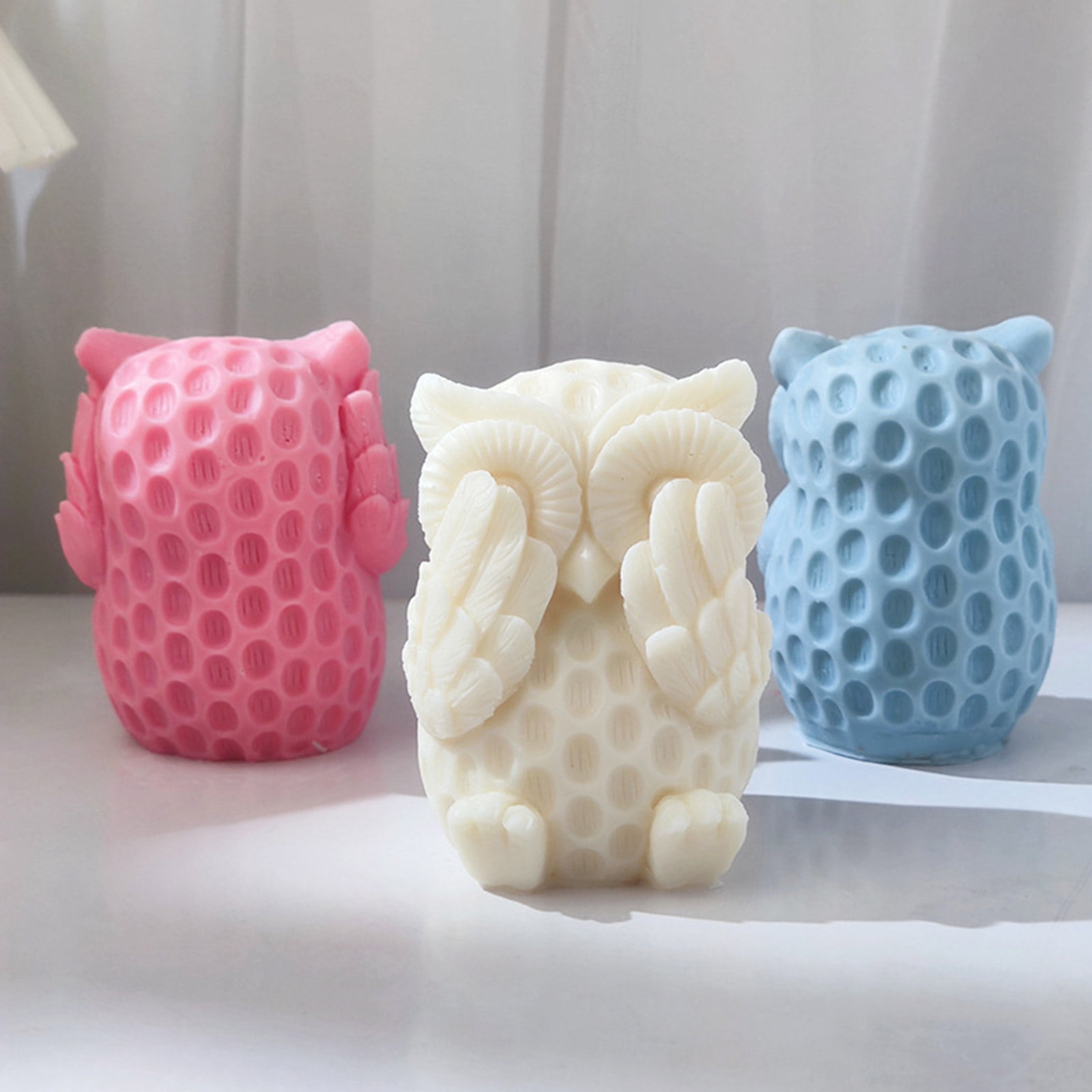 Animal Candle Mold Owl Silicone Mold for Making Aromatherapy Resin Molds Wax Soap Epoxy Mold DIY Craft Baking Mold