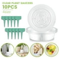 thumbnail image 1 of 10pc Clear Plant Saucer Drip Trays Plastic Plant Pot Saucers Flower Pot Set, 1 of 7