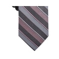 thumbnail image 3 of RYAN SEACREST DISTINCTION Mens Gray Bragg Striped Slim Neck Tie, 3 of 3