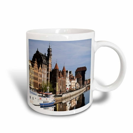 3dRose Poland, Pomerania, Town view from Stara Motlawa River with Gdansk. - Ceramic Mug, (Best Gifts From Poland)