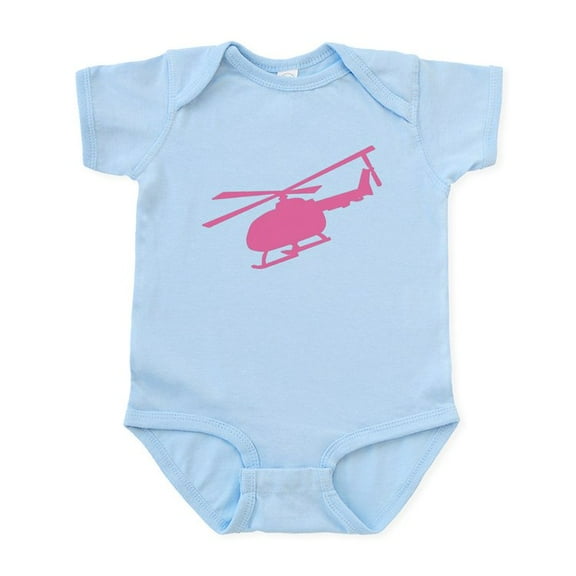 CafePress - Pink Helicopter Infant Bodysuit - Baby Light Bodysuit, Size Newborn - 24 Months