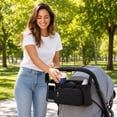 thumbnail image 7 of Aaihamo Universal Stroller Organizer, Hanging Portable Storage Bag with 2 Cup Holders Detachable Wrist Shoulder Strap, Durable Stroller Pouch for Umbrella Pet Stroller, 7 of 7
