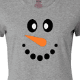 thumbnail image 4 of Inktastic Cute Smiling Snowman Face with Carrot Nose Women's T-Shirt, 4 of 5