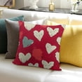 thumbnail image 4 of SHANXI Romantic Valentine's Day Red Heart Print Throw Pillowcase 12 x 12 in, 4 of 6