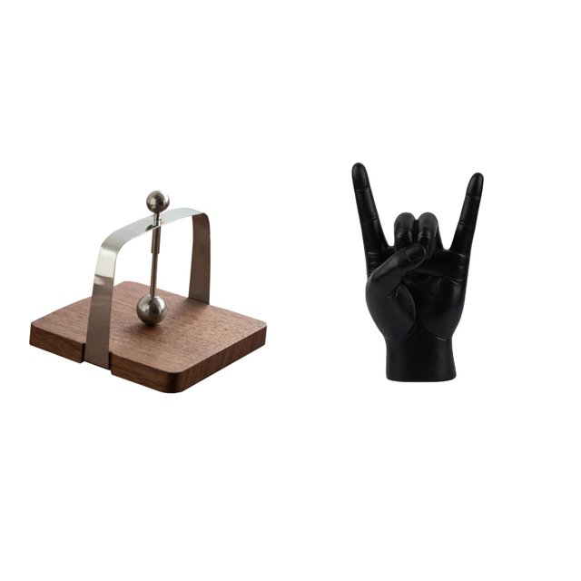 Portapapeles,Servilletero de cafetería,servilletero,organizador de mesa,Estatua del gesto de la roca,Estatuas y figuras de dedos con gestos de música rock,Esculturas de resina con estantes